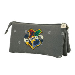 🎒 Greyly-Dreifach HS Federmäppchen, Grau 🖊️