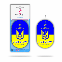 🚗🌟 GLÜCKSBLATT Premium Autoparfüm Duft Flagge UKRAINE 🇺🇦