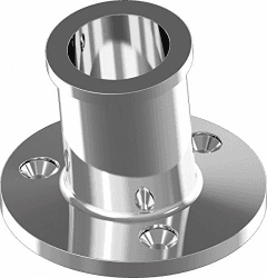 🚩 ARBO-INOX Flaggenstockhalter Neigung 84° Edelstahl A4 25mm 🚩