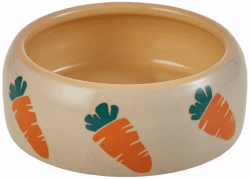 🥕 Nobby Keramik Futtertrog CARROT, beige/orange, 500 ml, 1 Stück 🐇