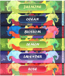 Räucherstäbchen-Set 120 Stück 🌺🍋🌹🌊🌸 - Aromatherapie, Meditation, Yoga