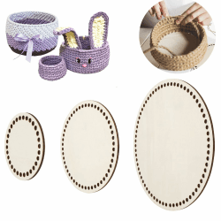 3 Stück Korbboden zum Häkeln, Holzboden Häkeln, Kreis Blank Häkelkorb Holz Basis 🧶🎨 - Deal 4.79€