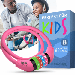 Büchel Fahrradschloss Kinder 🚲 Farbenfroh und ohne Schlüssel