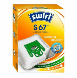 Swirl S 67 EcoPor Staubsaugerbeutel für Siemens, Bosch - 4 Beutel 🌿🌍