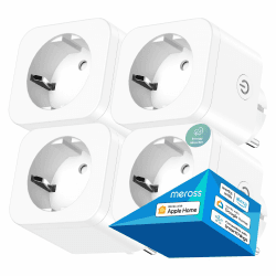 🔌🏡 Meross Smart WLAN Steckdose Mit Strommessung 16A, WiFi Alexa Steckdose 4er Pack