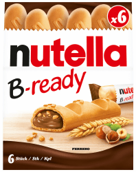 🌰 Ferrero Nutella B-ready - 1 Packung mit 6 Stück (132g) 🍫
