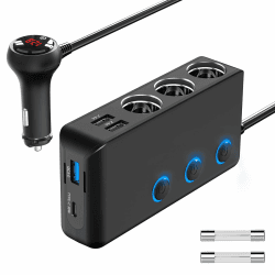 🚗 PD 30W 12V Verteiler 200W Kfz Zigarettenanzünder Adapter 📱