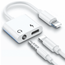 🎧 2 in 1 Lightning auf Klinke 3.5mm Kopfhörer Adapter für iPhone [MFi Certified]