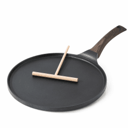 Schwarze Crepe Pfanne 26cm Antihaftpfanne mit Schweizer Antihaftversiegelung 🍳