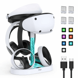 FASTSNAIL Ladestation für PSVR2 & LED Ständer für PS5 VR Headset