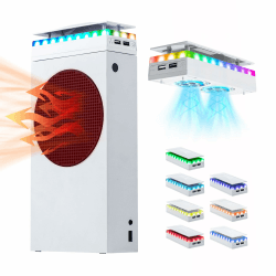 McBazel Xbox Serie S Lüfter Staubschutzhaube mit 7 RGB Lichteffekten - Weiß 🎮