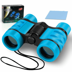 OSDUE Fernglas für Kinder 🌟 Spielzeug für Jungen und Mädchen 3-7 Jahre 🦉 Blau