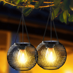 🌞🌿🌼 Solarlampen für Außen - Ortiny 2 Stück IP65 Wasserdicht Metall Solarlampen für Garten