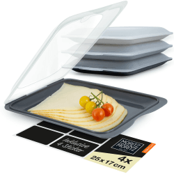 🧀🍖 Moritz & Moritz 4er Set Aufschnittbox stapelbar 🍽️