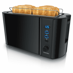 Arendo - Edelstahl Toaster Langschlitz 4 Scheiben 🍞🔥