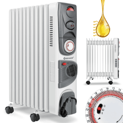🔥 KESSER® Ölradiator Elektrische Heizung mit 11 Rippen 2500W + Lüfter 🔥