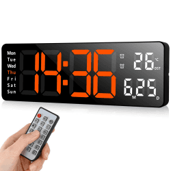 Fuloon Wanduhr Digital mit LED-Display und Fernbedienung 🕰️