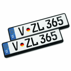 VZL Kennzeichenhalter für Autos | Nummernschildhalterung Auto | 2X Kennzeichenhalterung