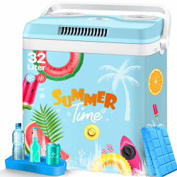 KESSER® Kühlbox Thermobox 32Liter | Thermo-Elektrische Kühlbox | KÜHLT und WÄRMT 🌡️ | Mini-Kühlschrank mit ECO & MAX Modus