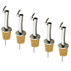 🍷🥃 5x Korken Flaschenausgießer Dispenser Ölportionierer Flaschenaufsatz Tropffrei für Flaschen Schnaps Spirituosen Wein Shots Einschenker Ausgießer