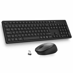 🔥 Reduziert! LeadsaiL K786 Tastatur Maus Set Kabellose - QWERTZ Deutsches Layout Funktastatur mit Maus 🖱️
