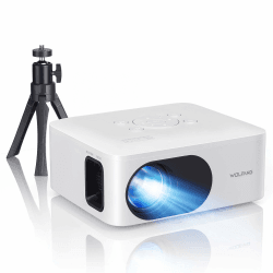 WOLFANG Mini Beamer mit Stativ, Full HD 1080P Unterstützt Beamer Handy Tragbarer 🌟🎥