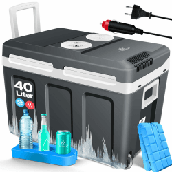 🌟 DEAL: KESSER® Kühlbox 40L mit Rollen | Thermo-Elektrische Kühlbox | KÜHLT und WÄRMT | 12 & 230V 🌟