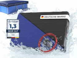 Poolabdeckung rechteckig 400x200 cm | 2-in-1 Poolplane aus 200g/m² PE Material 🏊‍♂️ Sommer & Winter Abdeckung für Schwimmbecken ☀️ | Solarplane Pool Plane 4x2 m | 460x260cm Schwimmbad Abdeckplane
