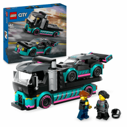 🏎️ LEGO City Autotransporter mit Rennwagen - Bauset für Kinder ab 6 Jahren!