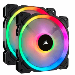 Corsair LL140 RGB LED PWM PC-Gehäuselüfter (140mm Dual Licht Loop RGB LED, Zweierpack) - Deal!