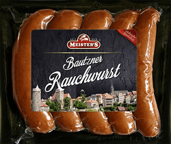 Echte Rauchwurst Buchenholz geräuchert | herzhafte Bautzner Wurst Delikatesse für BBQ Grill und Pfanne | 5 x 100g 🌭🔥