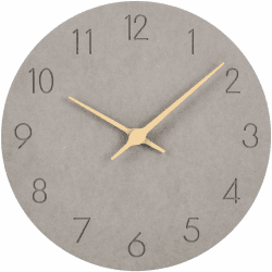 Moderne MDF Holz Wanduhr ohne Tickgeräusche 🕒 - Grau