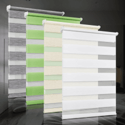 🔥 Super Deal! Doppelrollo ohne Bohren für Fenster - Verdunklungsrollo & Sichtschutz in Weiß B50 x H100cm 🌟