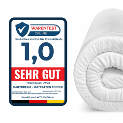 🌙 Viscoelastischer Matratzentopper Model M mit Memory Foam Effekt, 160x200x5cm, Edition Aloe Vera - 30% Rabatt!