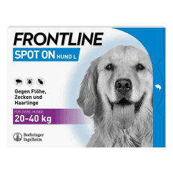 FRONTLINE Spot ON Hund L gegen Zecken, Flöhe & Haarlinge 🐶💊 - 3X Pipetten für bis zu 3 Monate Schutz - wasserfest
