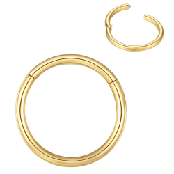 Goldfarbener Nasenring Hoop 316L Chirurgenstahl 0,8 mm 1 Stück