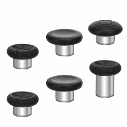 Metall Thumbsticks, 6 in 1 Swap Magnetic Joysticks Buttons Ersatz Thumbstick Grip für Xbox One Elite Serie 2 Controller, Schwarz ⚙️🎮