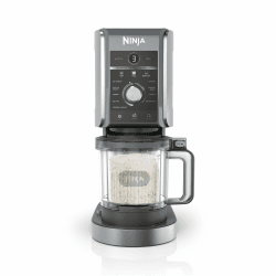 🍦 Ninja CREAMi Deluxe Eismaschine mit 3 Behältern, 10 Funktionen, Dessert & Ice Cream Maker - Silber