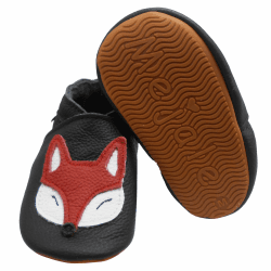 👶🦊 Mejale Weicher Leder Gummisohle Krabbelschuhe Säugling Babyhausschuhe