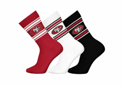 🏈🧦 NFL Unisex San Francisco 49ers 3er Pack Crew Socks Sportsocken Deal 🧦🏈