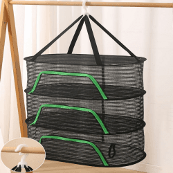 🌿🌞 Audflay Hanging Drying Net mit Reißverschluss - Multifunktionales Trockennetz 🌞🌿