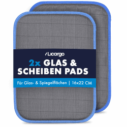 LICARGO® 2X Glas & Scheiben Pads 🌟 Streifenfreie Reinigung für Dein Auto 🚗