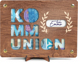 XL Geldgeschenk zur Kommunion aus Holz 🌳 | Handgemacht und Persönlich 💌
