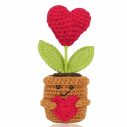 Blumentopf mit rotem Herz ❤️ - Kreatives Geschenk mit Liebesherz