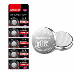 🔋 Warriors 5X 1632 Batterie Knopfzellen CR1632 Batterien 3V - Top-Qualität! ⌚🔋🖥️