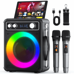 Ankuka Tragbare Karaoke Maschine mit 2 Drahtlosen Mikrofone 🎤🎶