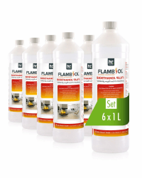 Bioethanol 96,6% Premium 6 x 1 L - Ethanol für Tischkamin, Kamin & Gartendeko für Draußen 🔥🌽🌿
