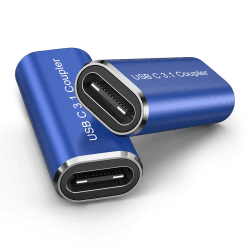 🔌🔵 USB C Weiblich auf Weiblich Adapter 2 Stücke - Unterstützt Magsafe-Laden und PD 100W Schnelles Aufladen & Datentransfer