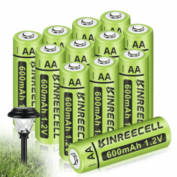 Wiederaufladbare AA-Batterien, NI-MH-Doppel-A-Solarbatterien 🌞🔋