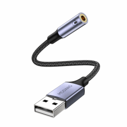 MOSWAG USB auf 3,5 mm Klinke Audio Adapter 🎧🔊